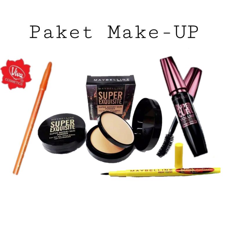 MAYBELLINE / Paket Makeup Wanita 4 in 1 Termurah / Paket Kecantikan Wanita