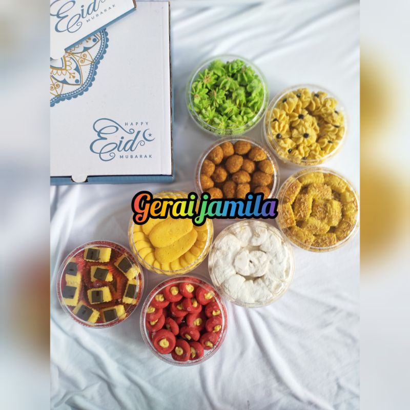 

parsel Paket kue kering lebaran isi 4 toples