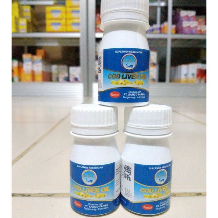 MINYAK IKAN COD LIVER OIL CAP IKAN PAUS ISI 50 KAPSUL