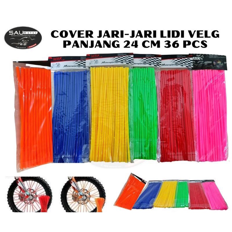 COVER jari- jari  lidi velg  panjang  VARIASI WARNA 17 cm isi (36 PCS)