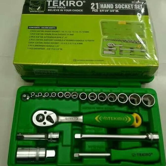 (Bestseller) Kunci Shock Set 21Pcs Box Original Tekiro <