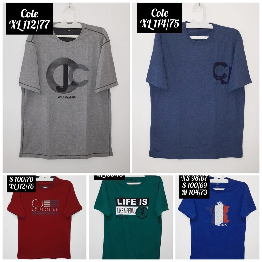 Kaos Baju Matahari Oblong Pria Cowok Dewasa Branded  C0le Original lengan Pendek coret label