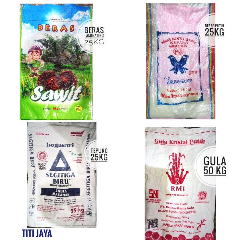 

KARUNG BAGOR BEKAS BERAS TEPUNG GULA 25KG 50KG TEBAL