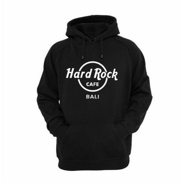 SALE Jaket Hoodie Hard Rock Bali/Jaket Hoodie BIG SIZE/Jaket HOODIE Jumbo/Jaket Cowok Hitam/S M L XL