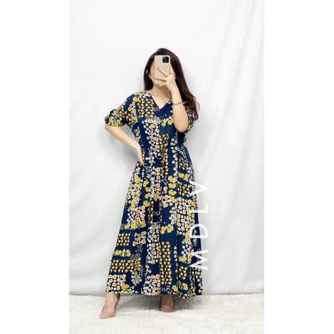 MDLV ~ 91911# Terrina Loose Dress Premium Dress Maxi Import