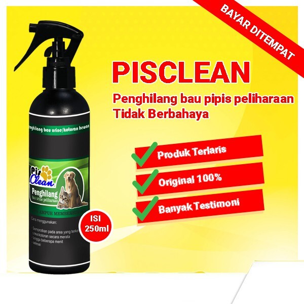 PISCLEAN Cairan Penghilang Bau Pesing Pipis/Urin/Kotoran Litter Box Hewan Kucing Anjing Odor Control