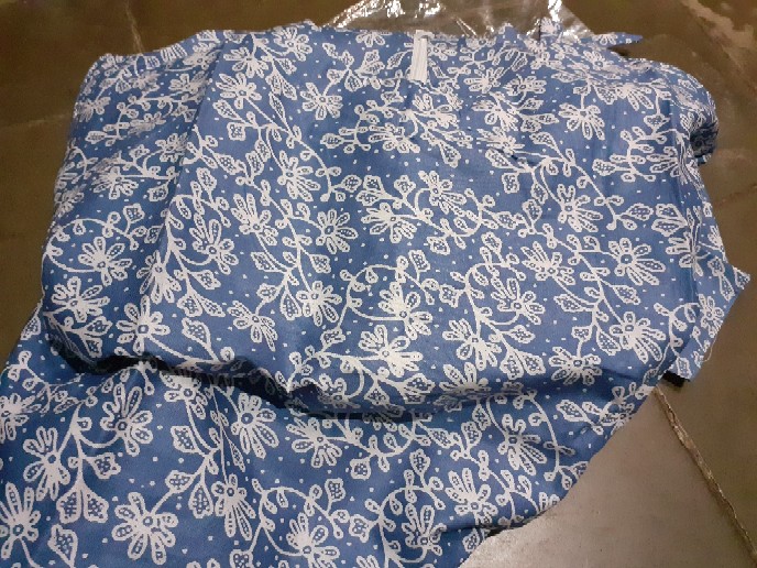 Blus Lonceng Biru Lawasan Monochrome Katun Batik Modern Premium Blouse Wanita Cewek Indigo Sheena