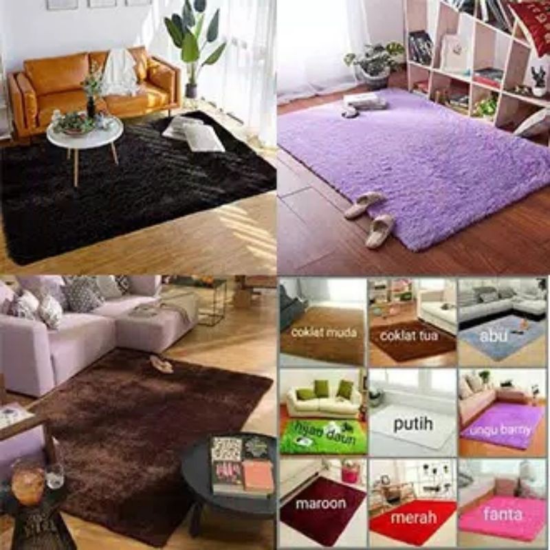 Ambal bulu rasfur lembut size 150x100 // Karpet dekorasi rumah Termurah Medan COD by shoppri medan