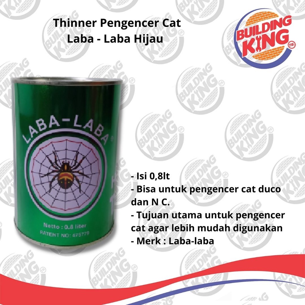 Thinner Super Laba Hijau Kaleng Tiner Pengencer Cat Besi Duko Tinner