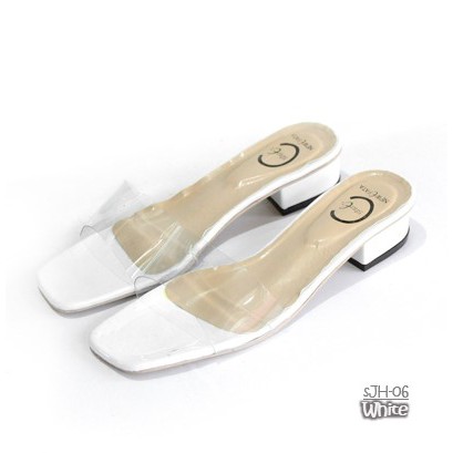 sandal heels mika transparan wanita