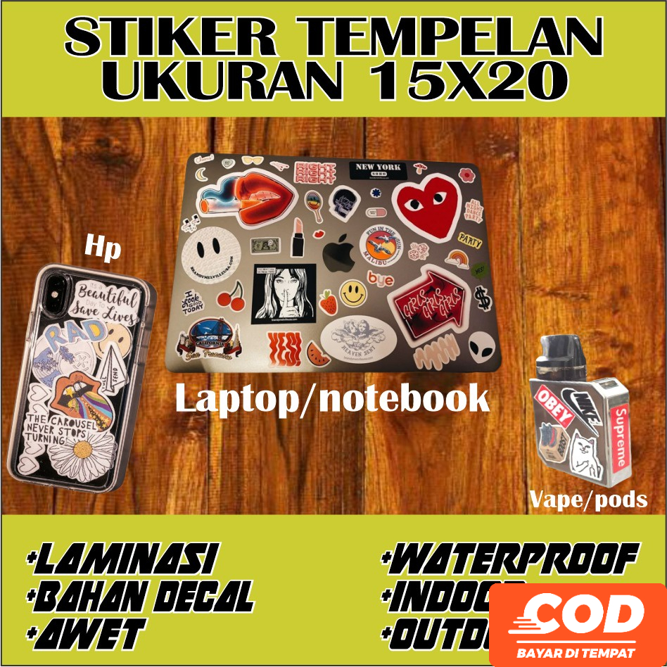 

MINI Sticker Tumblr Fashion CUTE Sticker Tempelan Botol Laptop Helm Buku