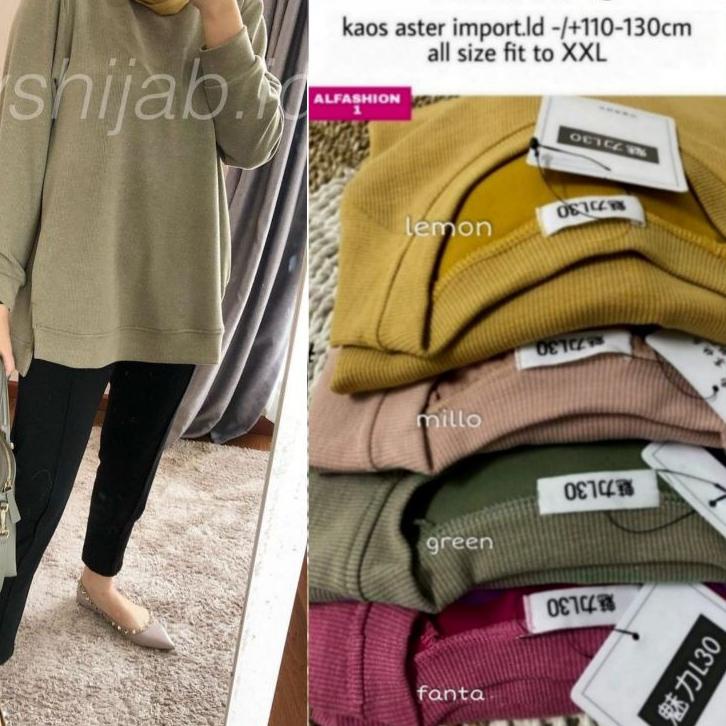 Tidak Diragukan.. zeba knitwear kaos oversize ori alfashion baju atasan wanita kekinian tunik kaos i