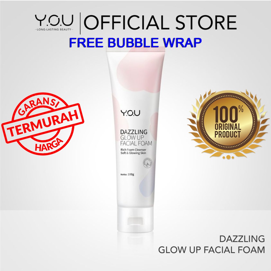 YOU Dazzling Glow Up Facial Foam [Membersihkan hingga permukaan terdalam dan mencerahkan]