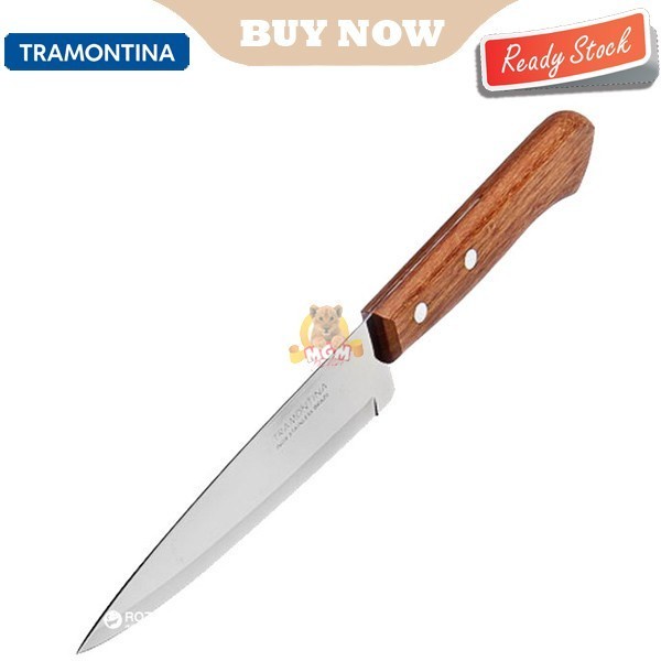 Made in Brazil DYNAMIC Tramontina TAJAM Pisau Dapur 6in gagang kayu