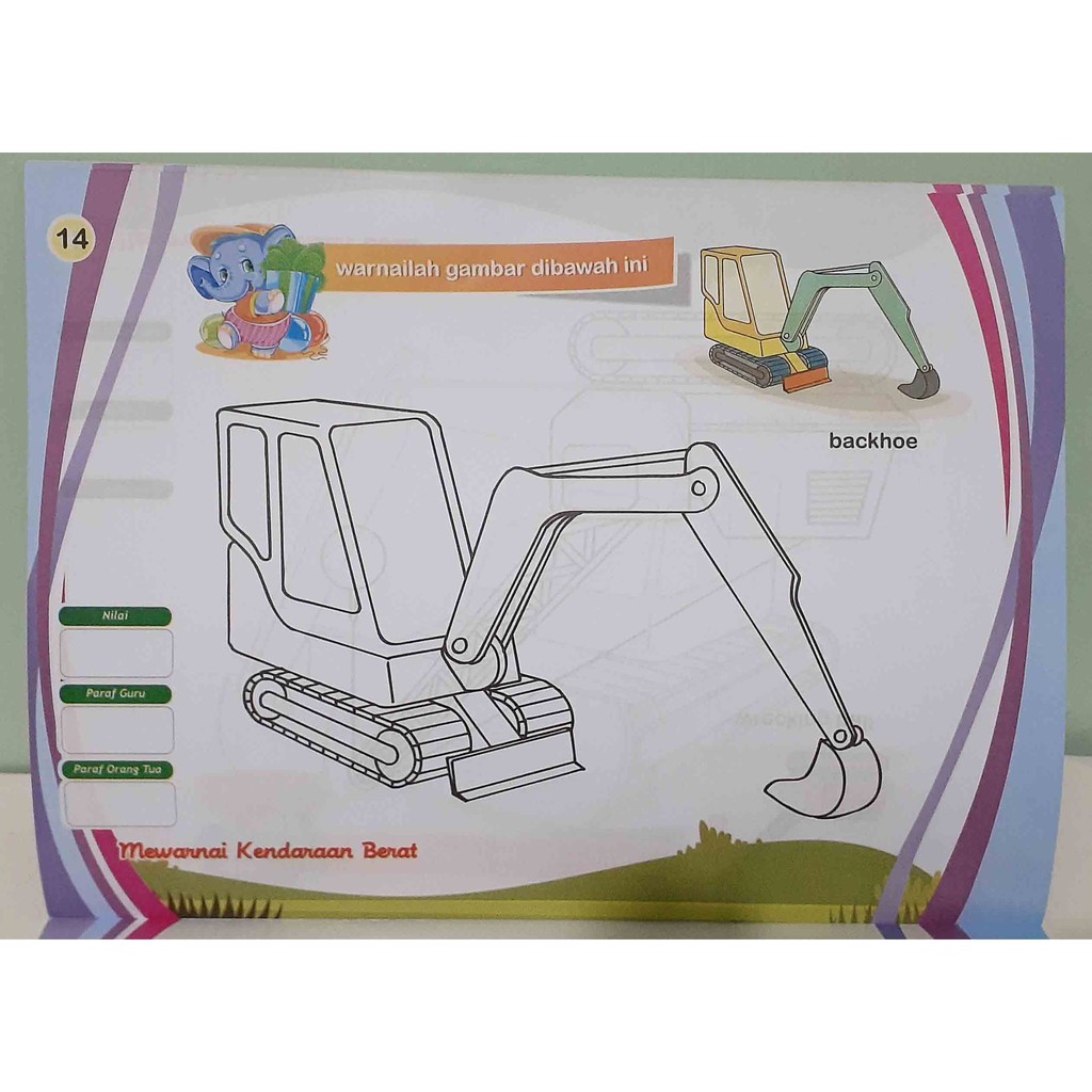 Mewarnai Seri Ecer 13 Judul DIPILIH Pemandangan/ Dinosaurus/ Binatang/ Sayur/ Buah/ Transportasi