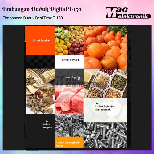 Timbangan Besi duduk digital kapasitas 150kg / bisa di charge ulang Timbangan Duduk Digital 150kg / Elektronik Pagar Lipat Display Sembako Laundry Buah Barang Ekspedisi Beras Electronic platform