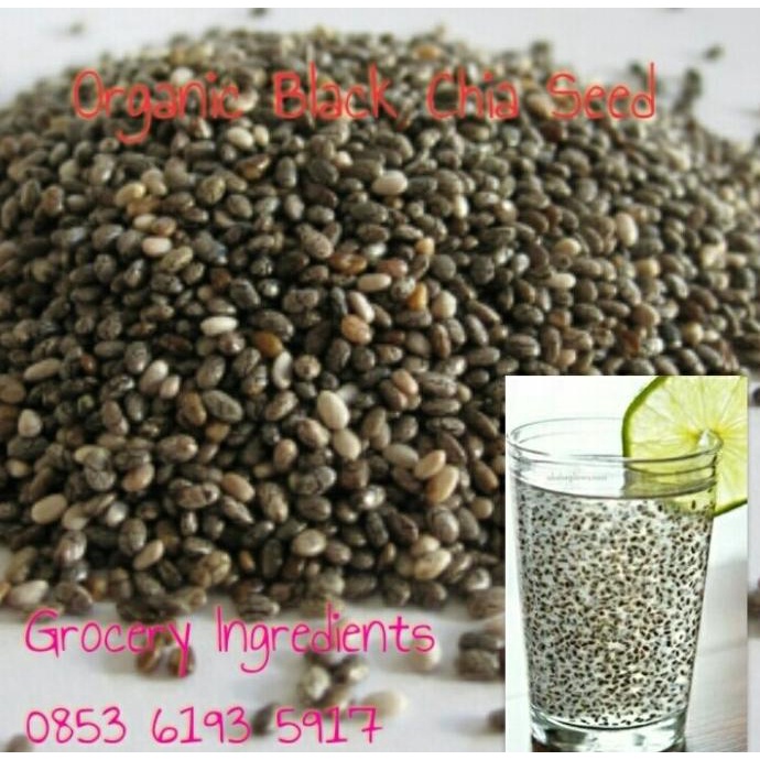 

Organic Black Chia Seed 1Kg / Omega - 3 Chia Seed Organic Natural 100%