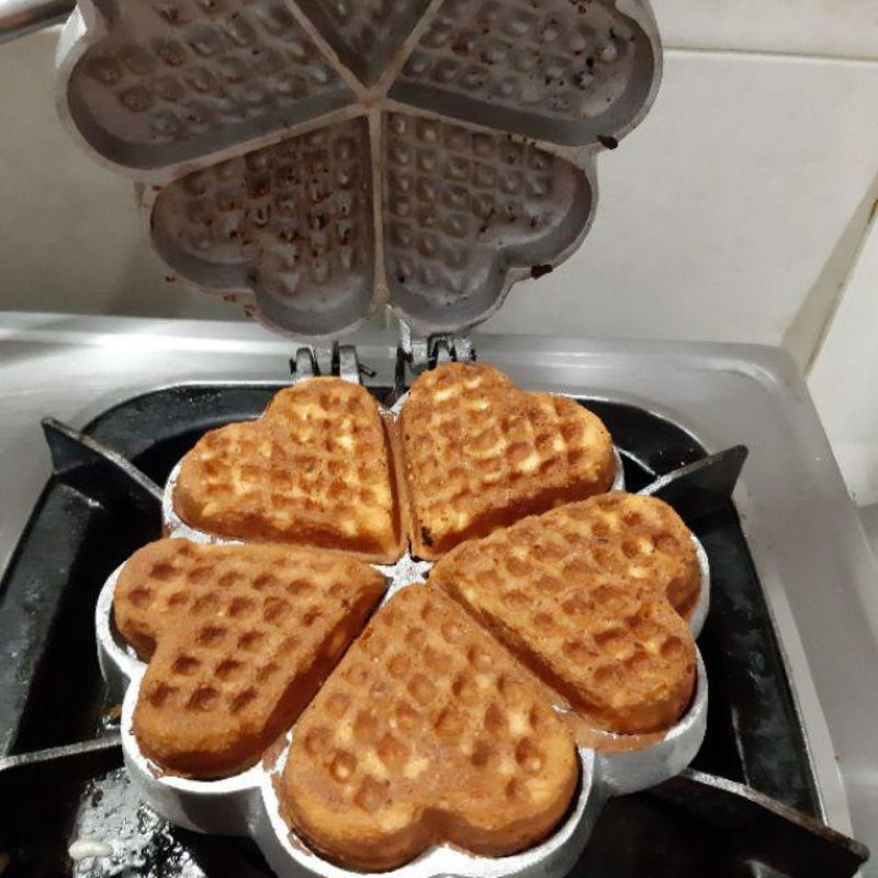 Cetakan Waffle Hati/Love.