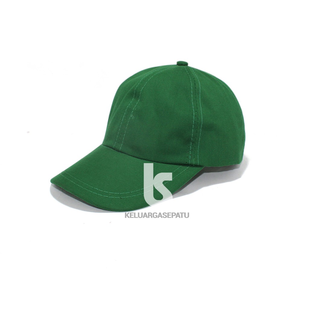 TOPI BASEBALL warna hijou bahan twill