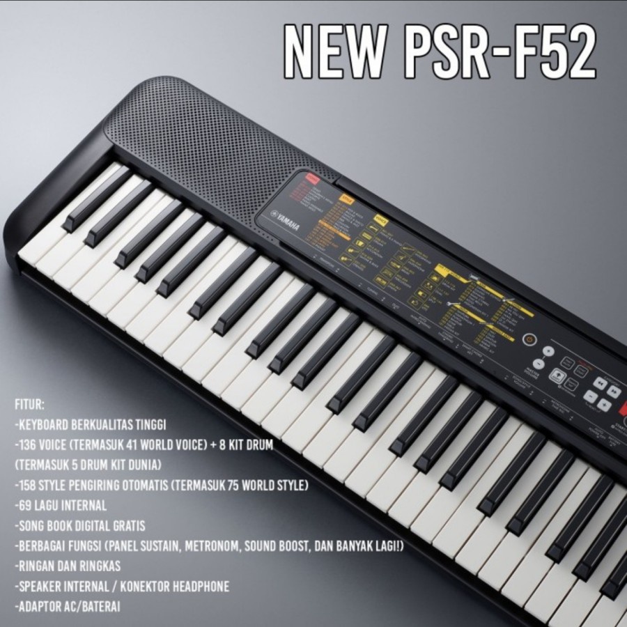 Keyboard YAMAHA PSR-F52 / PSR F52 / PSR F-52 / PSR F 52 KEYBOARD PEMULA NEW