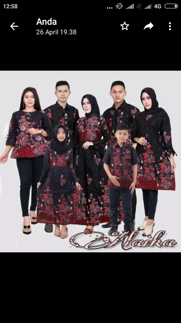 Couple Batik Keluarga Ayah Ibu Dan Anak Jumbo Standar Lengan Lonceng Busui Murah Berkualitas, Sakura