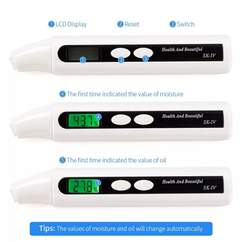 Skin care tools Facial Tester Detector Alat Cek Kulit Wajah Alat Cek Kelembaban kulit wajah