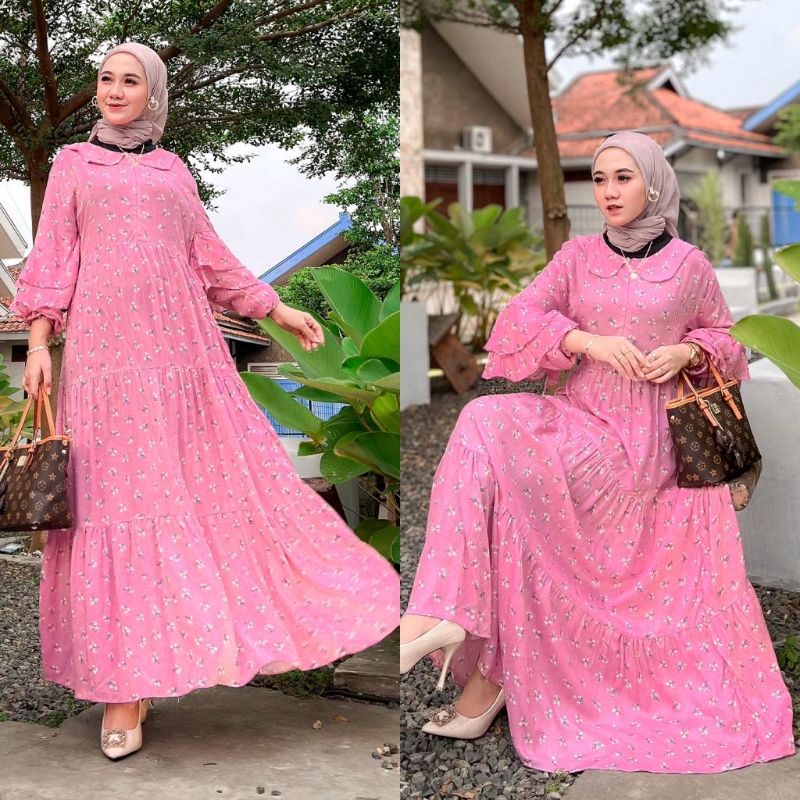 GAMIS SUSUN RAYON PELANGI TERBARU BISA COD