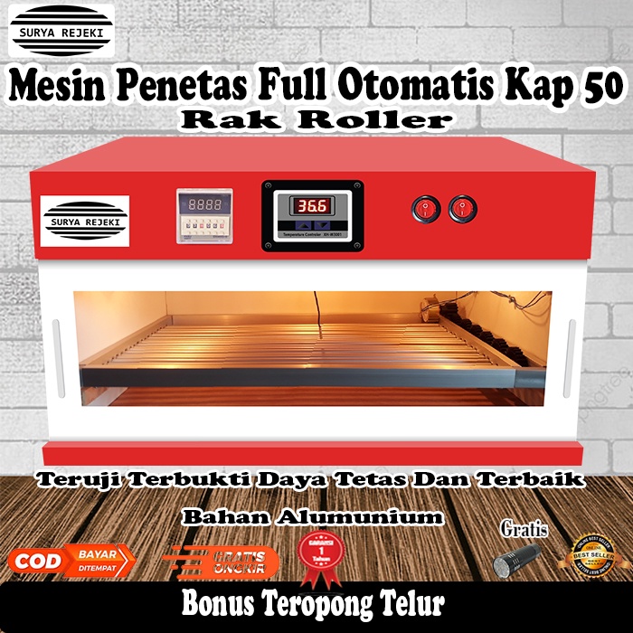 mesin tetas telur full otomatis / mesin penetas telur otomatis kapasitas 50 roller