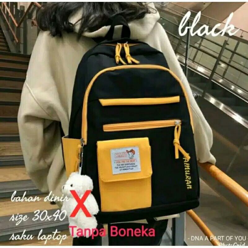 Kamuran Tas Sekolah Anak Dewasa Remaja Sd Smp Backpack Ransel Cewek Cowok R9I7 Gr RW402 Backpack Sekolah Ker