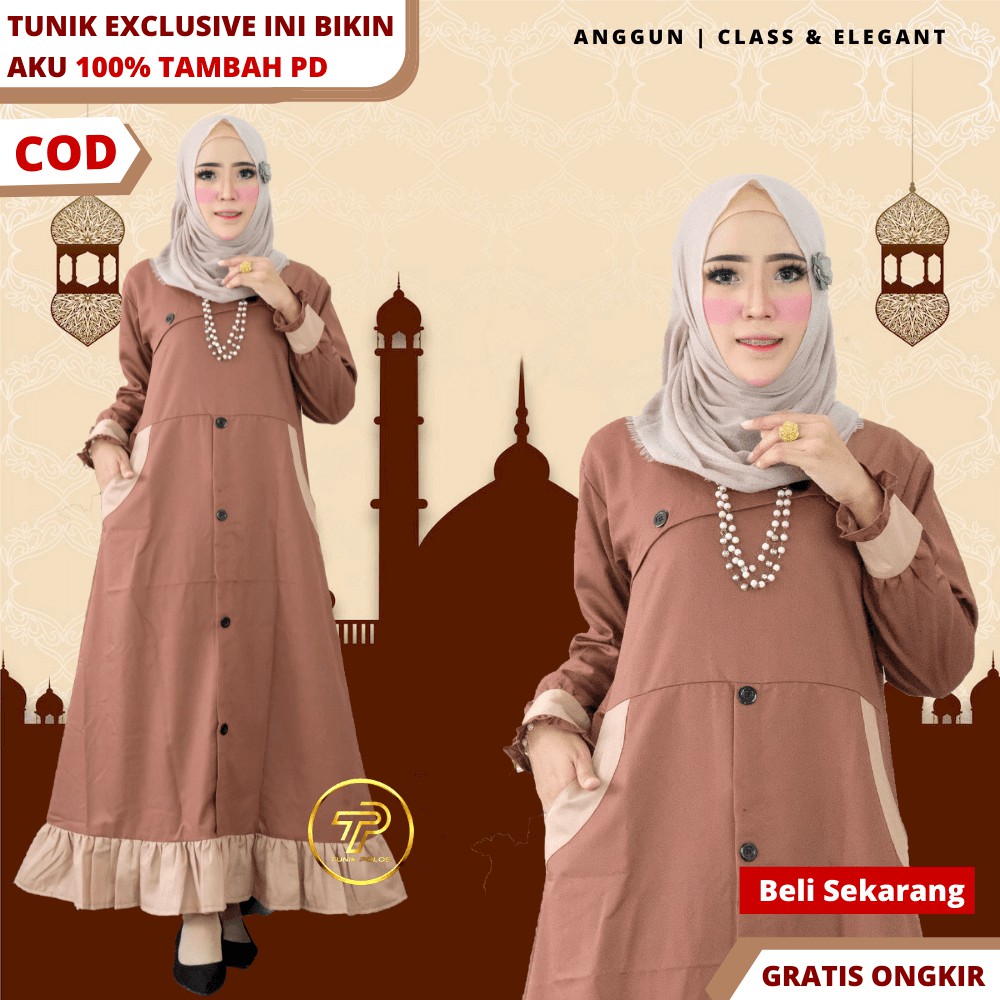 Baju Gamis Bahan Katun Toyobo Kombinasi 2 Warna Muslim Wanita Terbaru 2021 Remaja Polos Premium B6 Shopee Indonesia