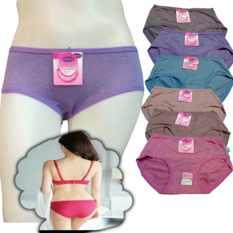 CD WANITA CELANA DALAM WANITA FEMA 371 WARNA NETRAL COTTON SUPER SOFT