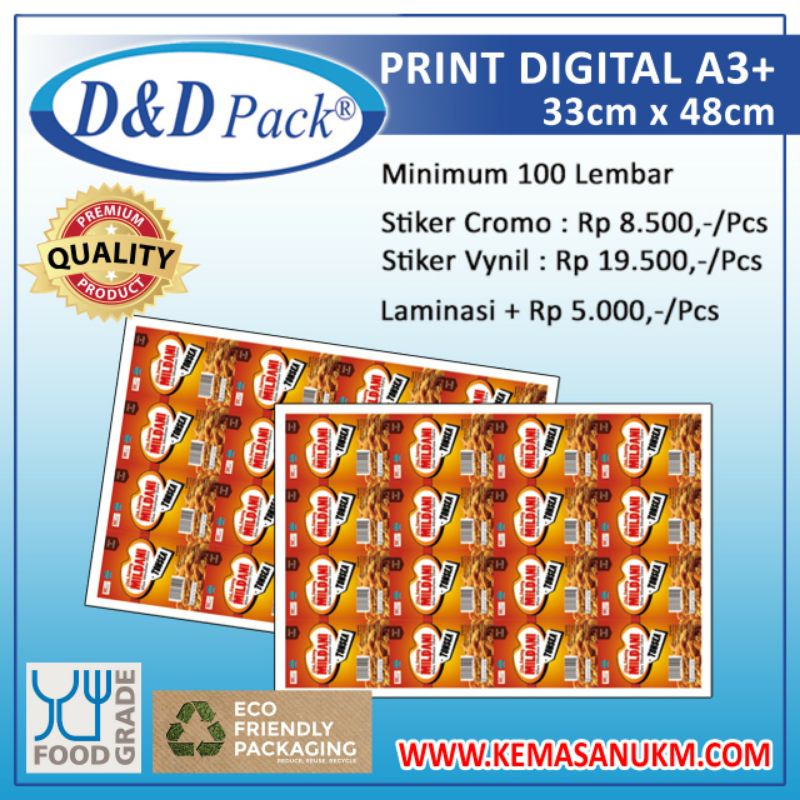 

Stiker Label Chromo/Vinyl A3+ (33x48,5cm)