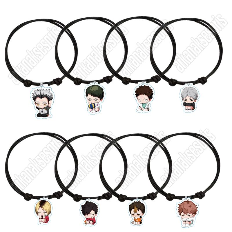 Gelang bracelet anime haikyuu gantungan akrilik