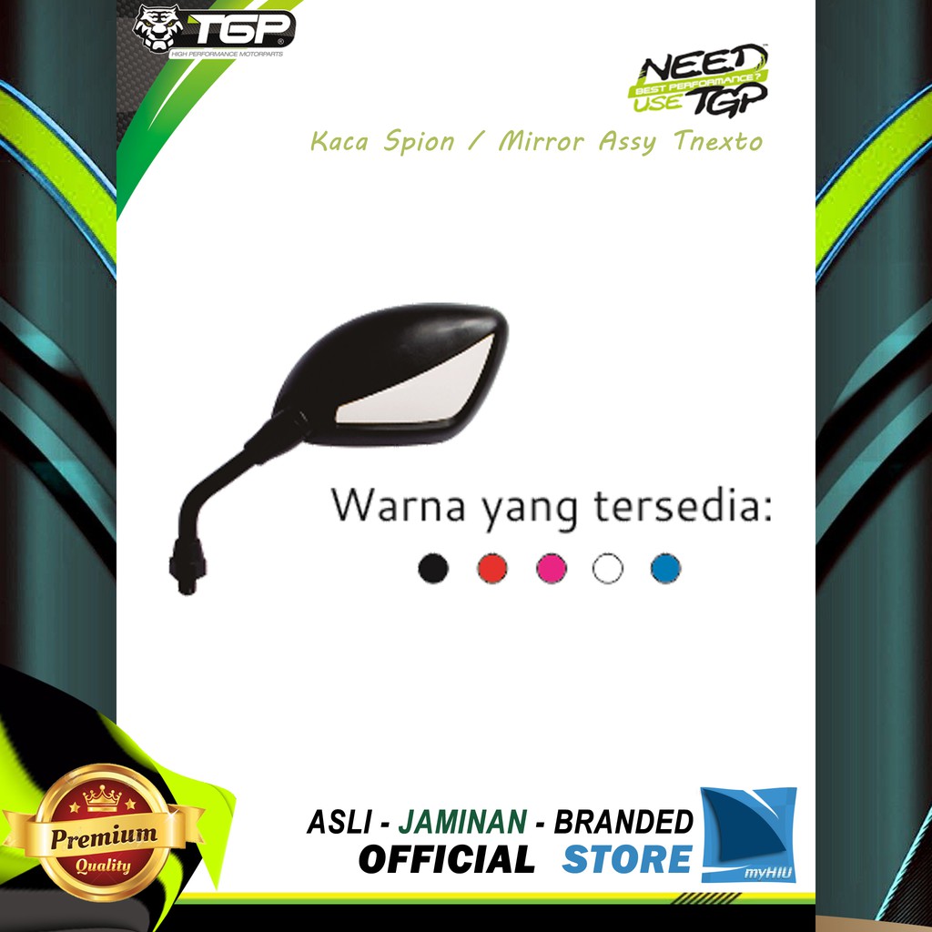 Spion / Mirror Assy untuk Semua Motor Suzuki Baut 8 mm Model Tnexto TGP ( All Suzuki Series )