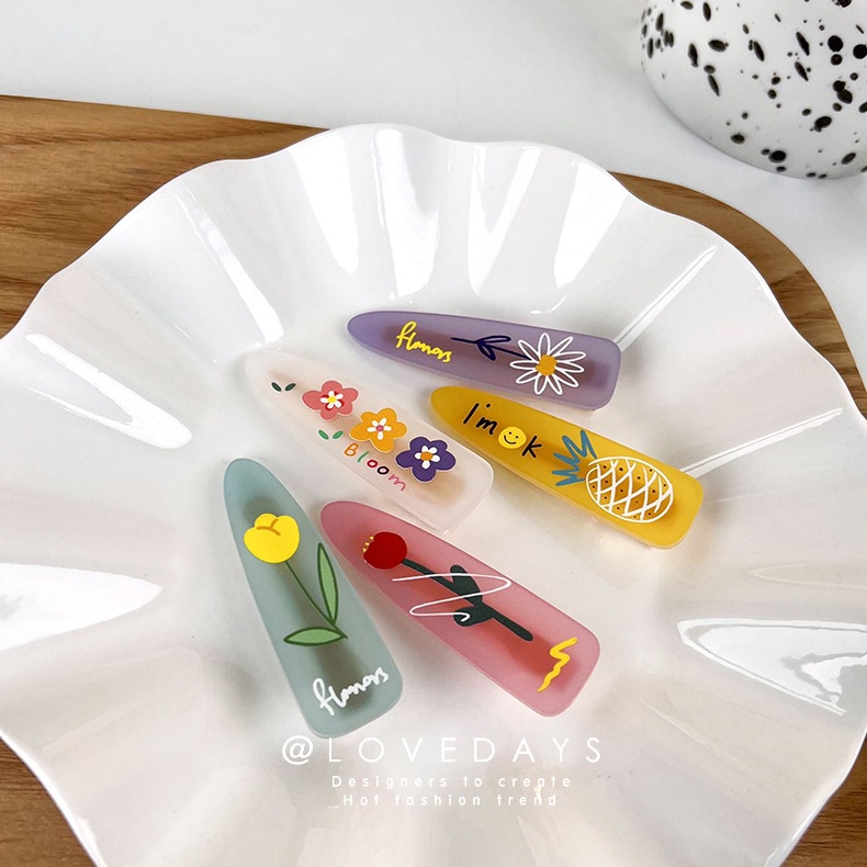 CUTE GIRLY PIN PONI RAMBUT MOTIF BUNGA FROSTED FLOWER JEPIT RETRO BANGS FRIDGE SOLID SUMMER HAIRPIN COLORFUL WARNA WARNI JEPITAN HAIRCLIP METAL PLASTIC HAIR CLIP SNAP HAIRPIN SNAP ELEGAN FRENCH KOREAN STYLE AKSESORIS PITA PIN RAMBUT RIBBON ACCESSORIES