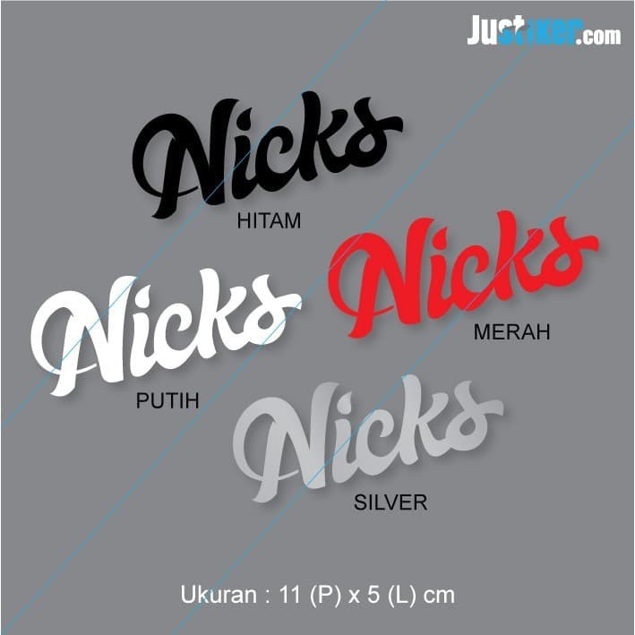 NICKS Sticker Logo, Frame Sticker, Sticker Sepeda Lipat Nicks