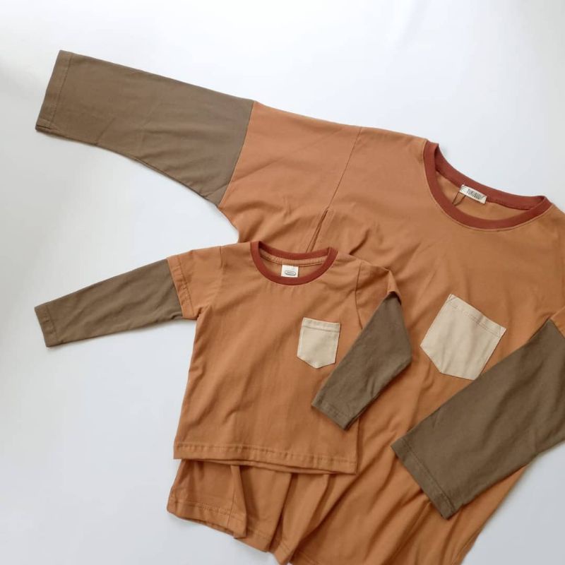 TUKUBUU x MINIMUU - Canna Family Set / Kaos Busui Colorblock / Kaos Anak Colorblock