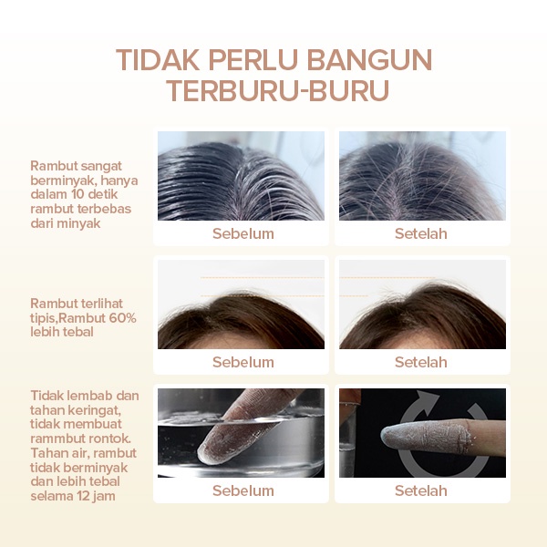 BERLALA Volumizing Dry Shampoo Hair Styling Powder Bll116 Bedak Rambut Bubuk Powder Sampo Kering No Sebum Solution Hair Styling 6g-6