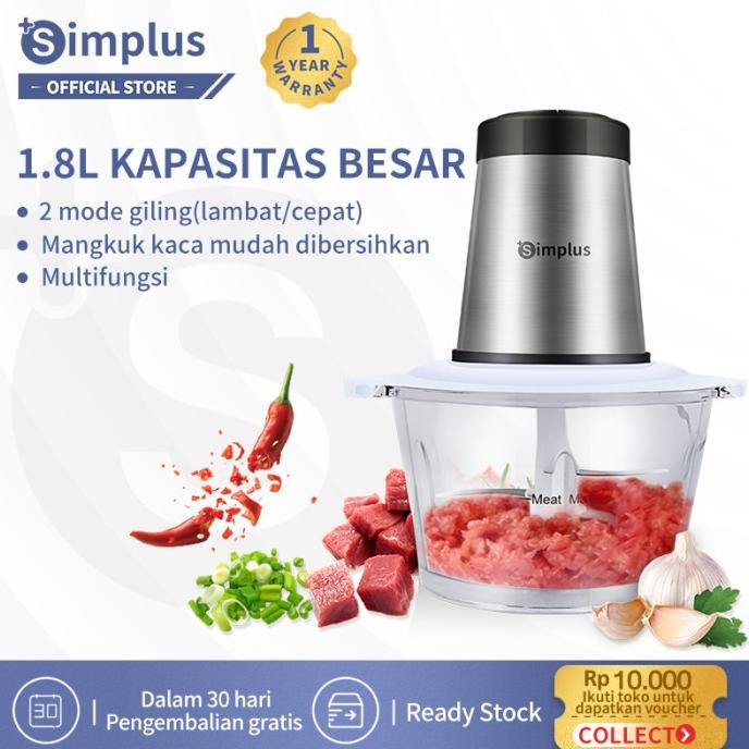 Simplus Blender Elektrik Alat Penggiling Daging Sayur Multifungsi