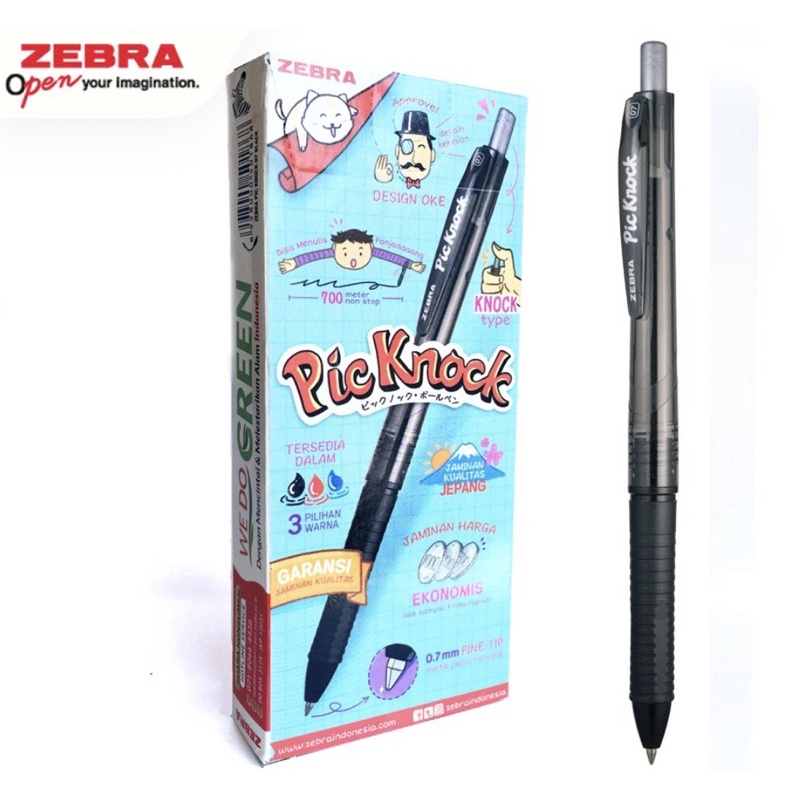 

BULPOINT ZEBRA PIC KNOCK MODEL CETEKAN ( Isi 12 biji )