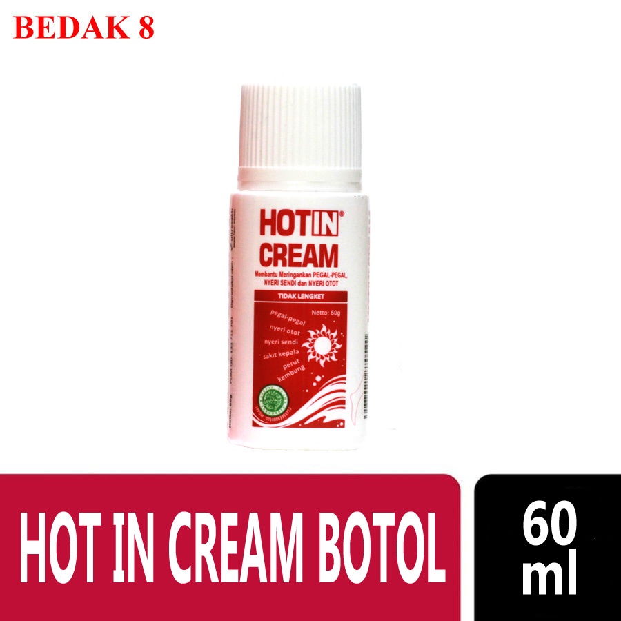 Hotin Cream Botol 60ml / Hot in Krim Pegal Nyeri Otot