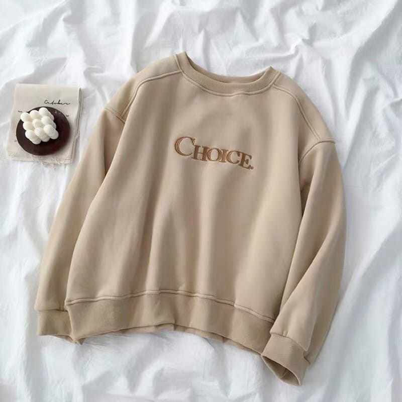 SWEATER WANITA CHOICE BORDIR//ATASAN WANITA TEBAL BAHAN FLEECE TEBAL KEREN PREMIUM TERBARU,