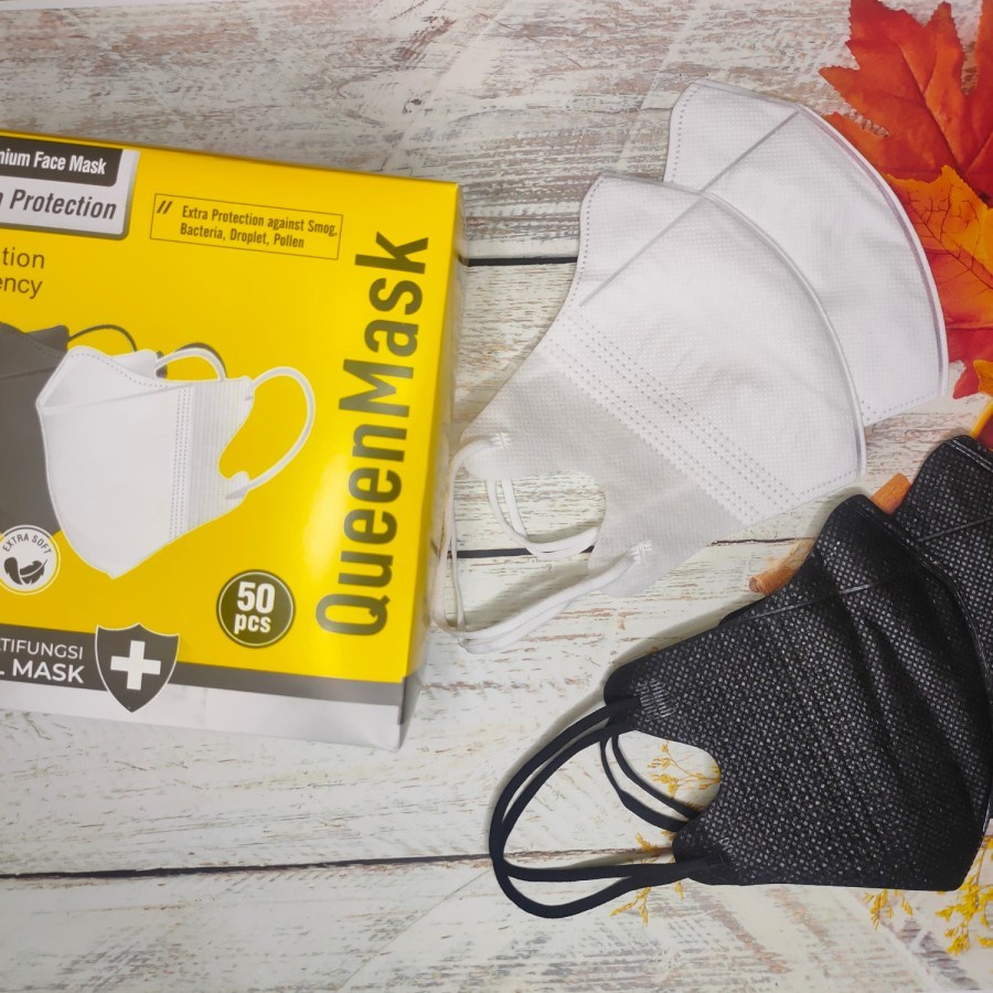 Masker Duckbill Garis QUEEN Mask isi 50 pcs