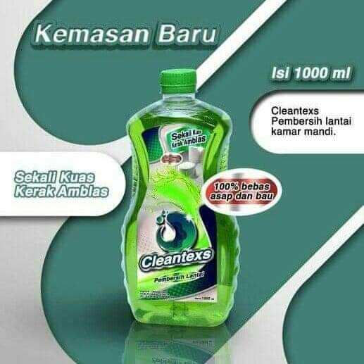 cleantex 1000 ml / 1 liter clean texs pembersih kerak kamar mandi pembersih porcelain original karya