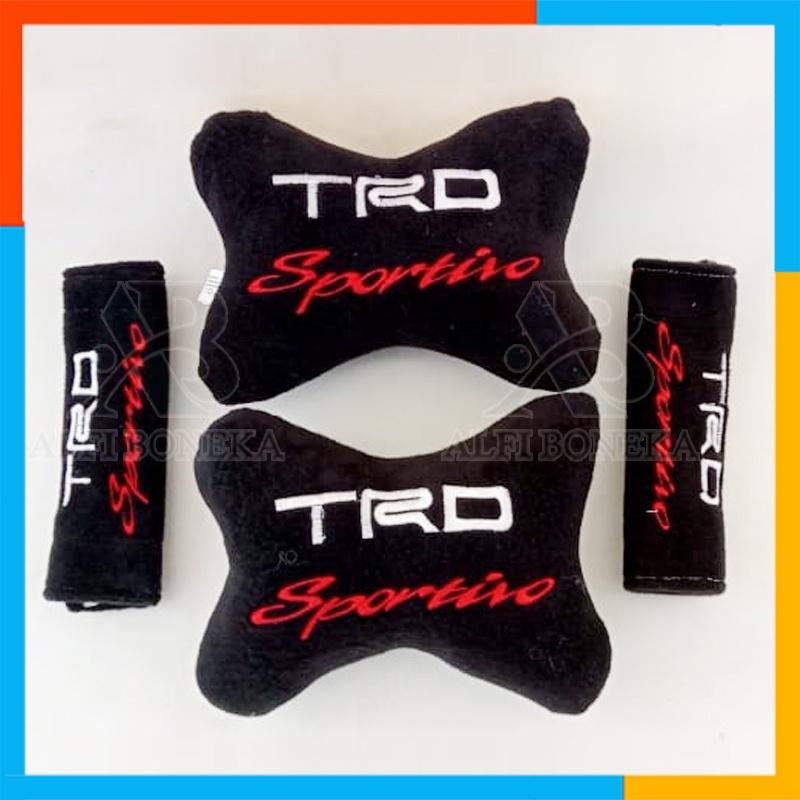 [ COD ] Bantal Set TRD 4 in 1 - Bantal Mobil Set - Bantal Set Mobil - Bantal Set Mobil Trd Sportivo Murah - Bantal Mobil 4in1 - Set bantal Mobil TRD Sportivo