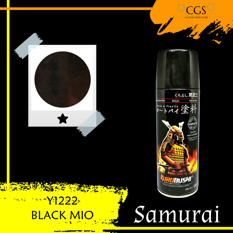 CAT SAMURAI BLACK MIO Y1222 - cat hitam samurai y1222 - cat hitam mio - pilok hitam samurai - pylox 