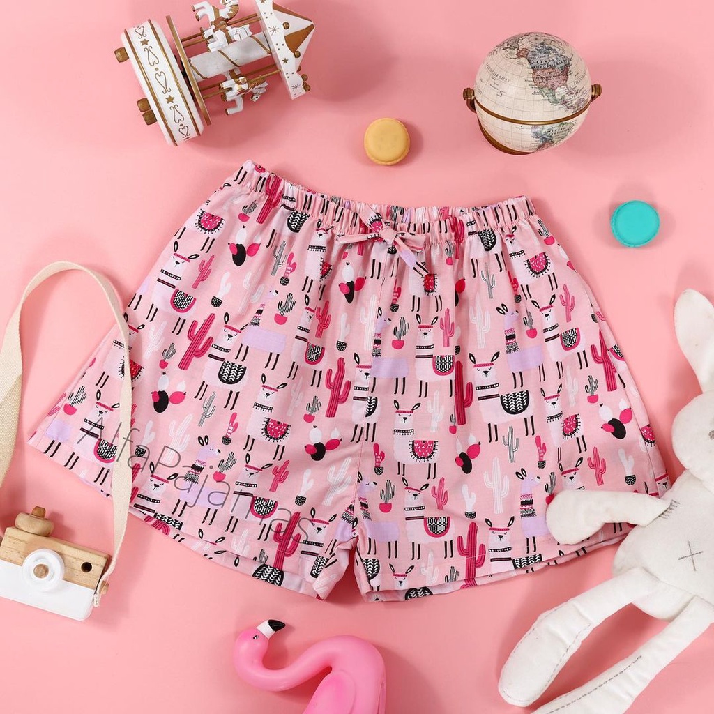 Kolor Motif Jumbo - Short Pants Wanita Jumbo - Celana Pendek Santai