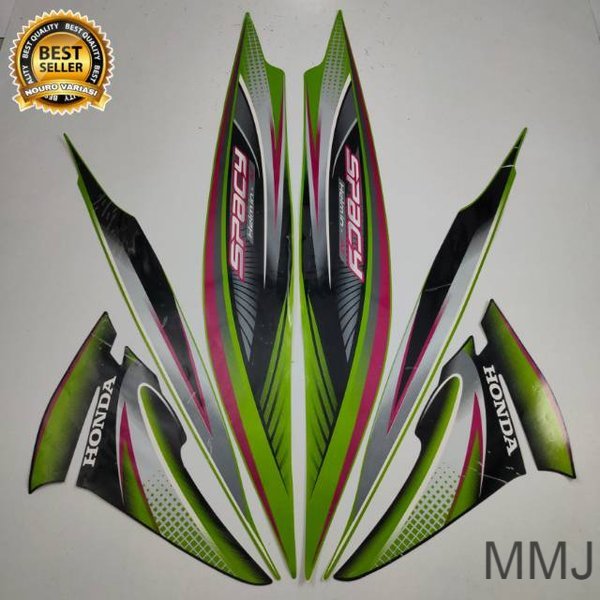 Sticker striping honda spacy karbu 2011 2012 hijau