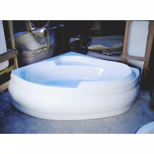 Bathtub Sudut Corner Stella Acrylic 122 Dengan Avur + Bantal Bathtub
