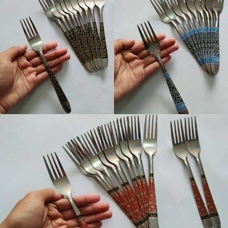 Garpu Batik Sendok Garpu Batik 12 Pcs